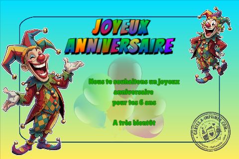 Anniversaire enfant