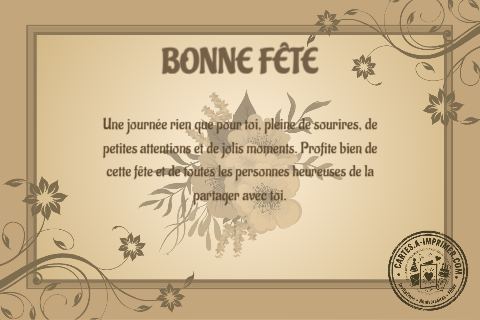 Bonne fête