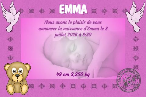 Faire-part de naissance