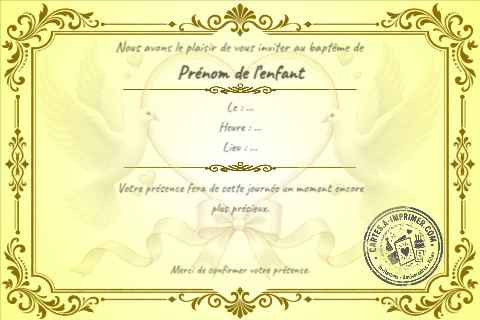 Invitation au baptême