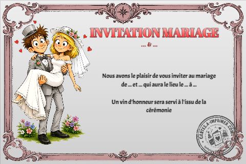 Invitation mariage