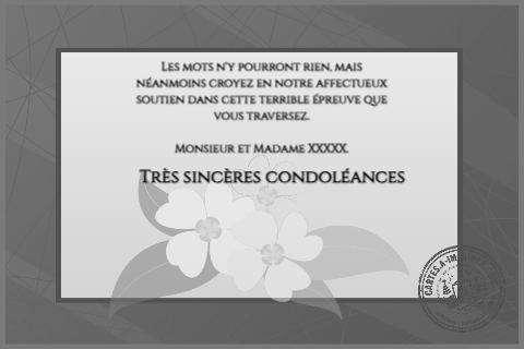Sincères condoléances